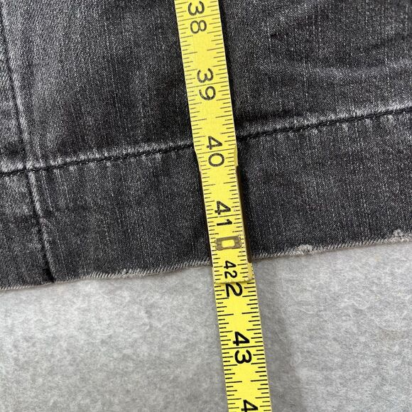 Vtg Style Lee Denim Jean chore Coat Barn Duster Mens MEDIUM Blk Trench Oversized - Picture 9 of 16